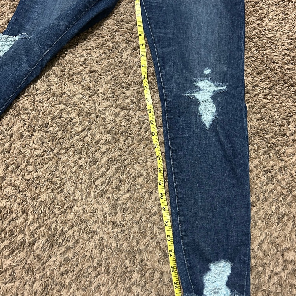 Women's Madewell 9” High Rise Distressed Blue Jeans - Picture 3 of 5